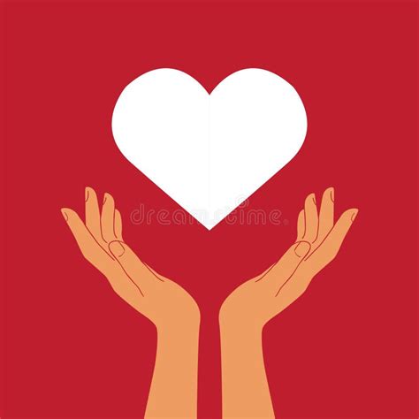 Hands Holding Heart Stock Vector Illustration Of Concept 90341257