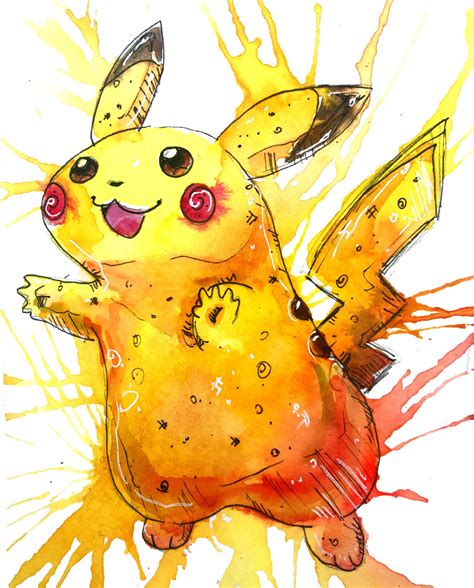 Pikachu Painting I Made With Watercolor Pokemon