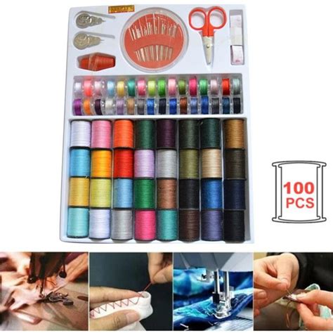 100pcsset Spools Assorted Colors Sewing Thread Set Sewing Tools Kit