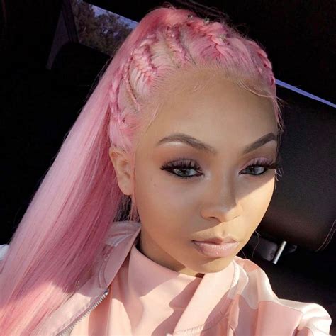 Peruvian Hair Light Pink Color Straight Lace Front Wig Lux Hair Shop