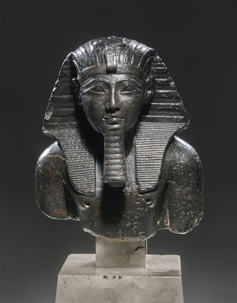 an egyptian basalt bust of tuthmos ||| heads ||| sotheby's ...
