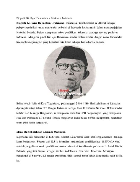 Biografi Tokoh Di Indonesia Tulisan