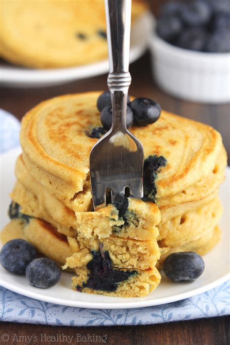 The Ultimate Healthy Blueberry Buttermilk Pancakes Amys Healthy Baking