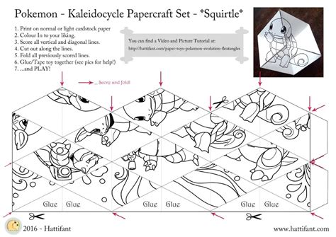 Pokemon Evolution Diy Kaleidoscope Paper Toy Artofit