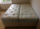 2 Single Beds - Dunlopillo Twin Divan Single Beds Can Be Joined To Make ...