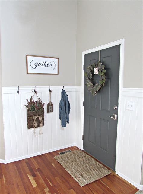 New Paint And Beadboard In The Entry Entryway Decor Small Bead Board