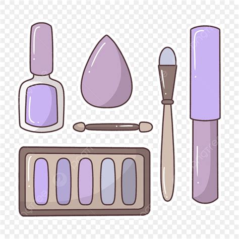 Make Up Set Png Transparent Cute Make Up Element Bundle Sticker Set In