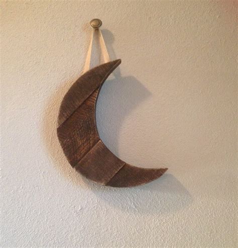 Crescent Moon Made With Reclaimed Wood
