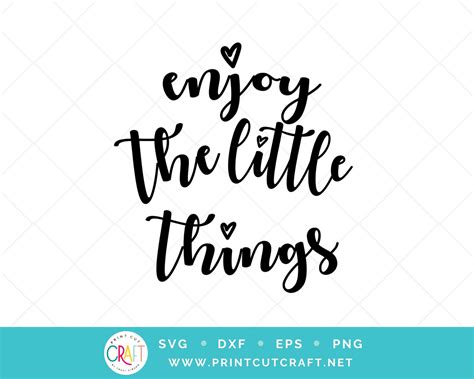 Enjoy The Little Things Svg Png Cut File Clip Art Set Can Be Etsy Uk