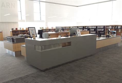 Circulation Desk Lakeshore Public Library Nova Woodworks And Custom