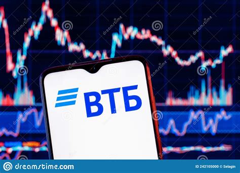 Smartphone With Vtb Bank Logo Vtb Stock Chart On Background Editorial
