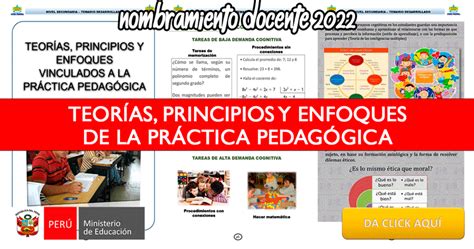 Teorías Principios Y Enfoques De La Práctica Pedagógica Ministerio