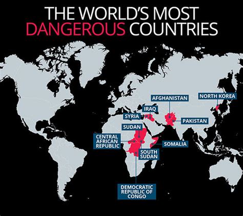 mapped the world s 10 most dangerous countries in 2017 travel news travel uk