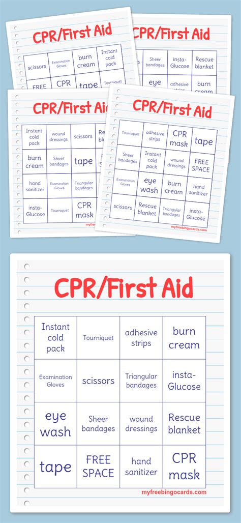 Printable First Aid Guide Cards