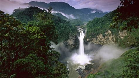 Waterfall In Amazon Rainforest