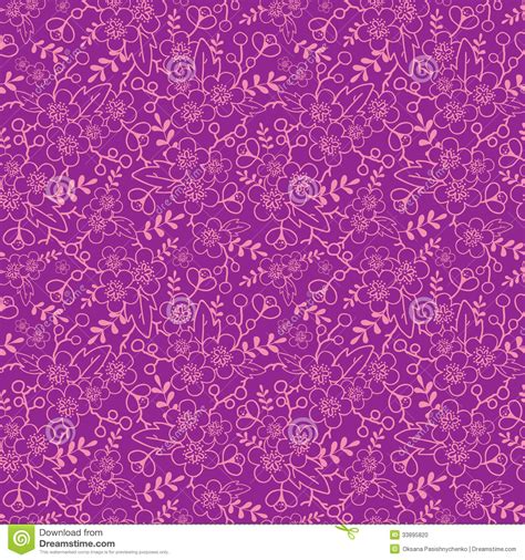 Seamless floral pattern red purple pink stock illustration. Purple Florals Seamless Pattern Background Stock Vector ...