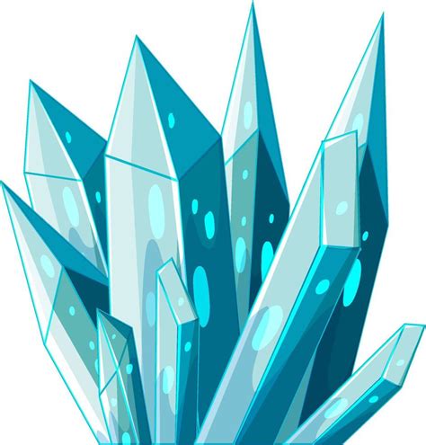Blue Crystal In Cartoon Style 5056677 Vector Art At Vecteezy
