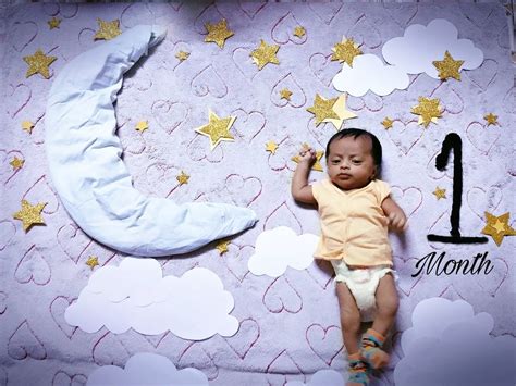 Small Baby Monthly Photoshoot Ideas At Home Monthly Photoshoot1 Month