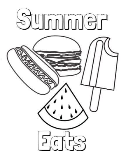 Summer Eat Coloring Page Free Printable Coloring Pages For Kids