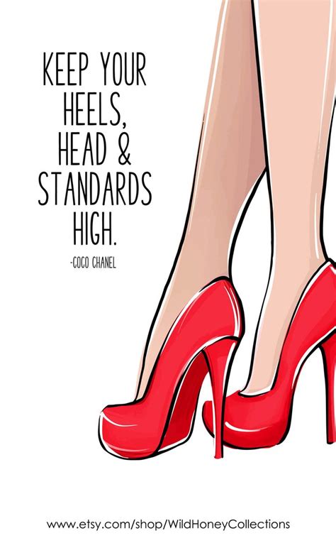 Keep Your Heels Head And Standards High Printable Etsy Heels Quotes