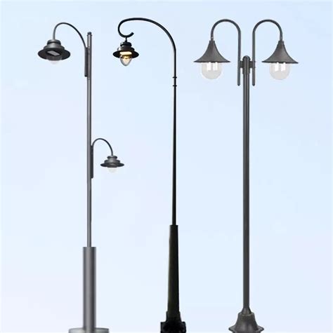 Customized 4 12 Meters Height Bright Antique Outdoor Street Lamp Steel