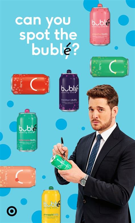 Michael Bublé Is Leaving His Mark On Bubly Sparkling Water 16 Oz