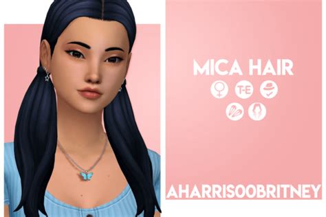 Sims 4 Maxis Match Hair Madison Pigtails Micat Game