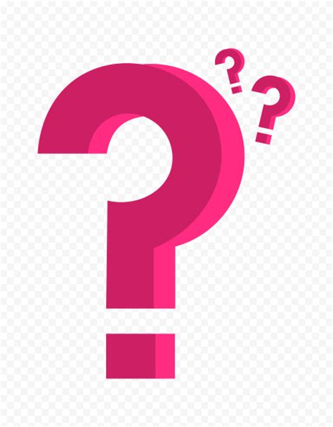 Vector 3d Pink Question Marks Icon Png Citypng