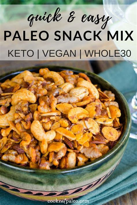 An Easy Paleo Snack Mix Recipe That S Gluten Free Keto Whole30 And Perfect For Snacking This