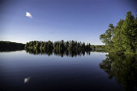 Scenic Landscape From Day Lake In Chequamegon National Forest