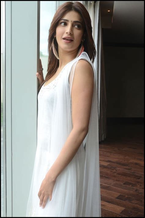 Shruti Hassan Latest Photo Shoot Gallery In White Salwar Kameez Hot Bollywood Actress