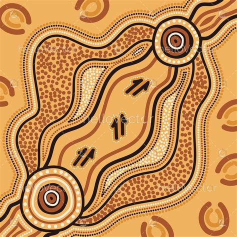 Kangaroo Track Aboriginal Background Download Graphics And Vectors