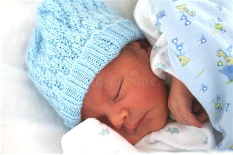 Newborn Baby Boy Sleeping Stock Image Image Of White 14220759