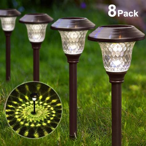 Beau Jardin Solar Pathway Lights 8 Pack Supper Bright Up To 12 Hrs