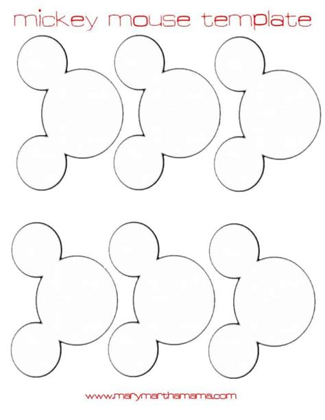 Mickey Mouse Head Outline Mickey Mouse Head Template