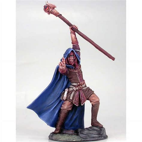 Male Mage With Staff Miniature Visions In Fantasy Dark Sword Miniatures