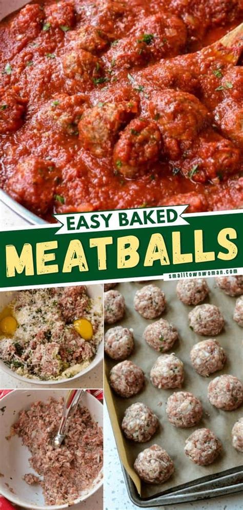 Baked Meatballs Small Town Woman