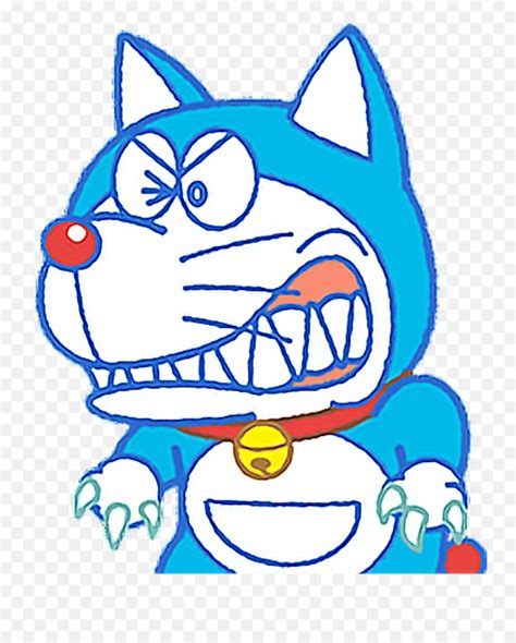 Cute Sticker Doraemon Angry Face Png Emojivampire And Werewolf