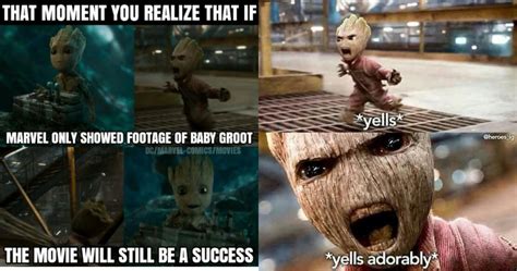 Guardians Of The Galaxy 10 Most Hilarious Groot Memes Gardians Of The