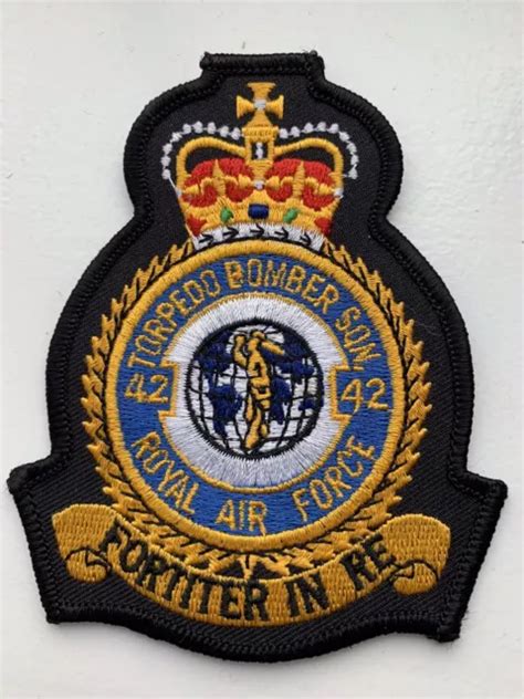 Royal Air Force No42 Squadron Raf Crest Mod Embroidered Patch 1084