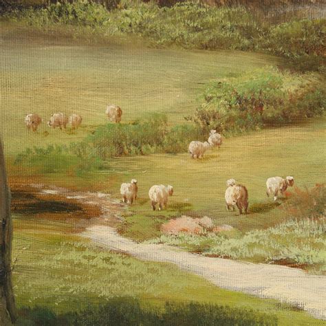 Humphrey Pastoral Landscape With Sheep Oil Painting Ebth
