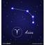 Aries Zodiac Sign Stars On The Cosmic Sky Vector Image
