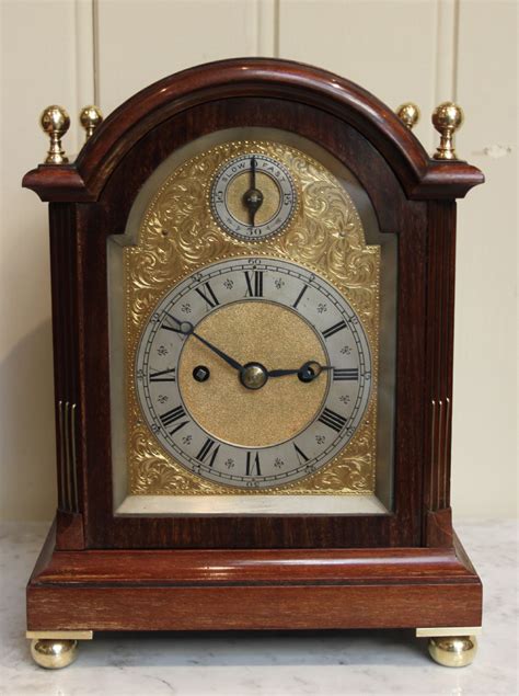 English Mahogany Fusee Bracket Clock 275423 Uk