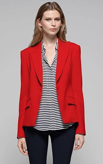 red blazer stripes black skinny pants love it contemporary outfits fashion stripe outfits