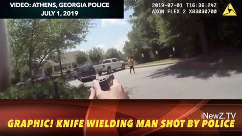 graphic video body cam video of police shooting knife wielding man inewz