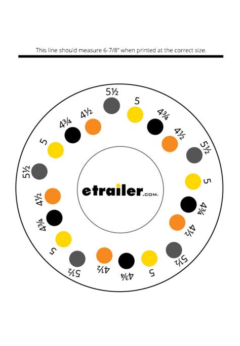 Wheel Bolt Pattern Template