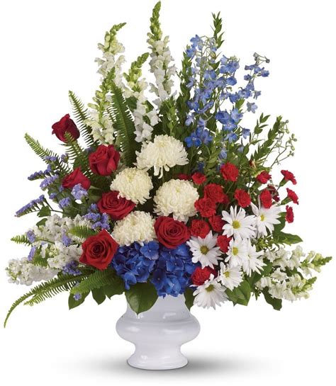 Stamp the foliage from the 5126 foliage set 4 on the can inked in 925. patriotic funeral flowers, patriotic funeral flower ...