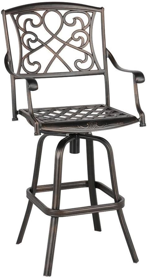 Yaheetech Outdoor Cast Aluminum Patio Chair 360 Degree