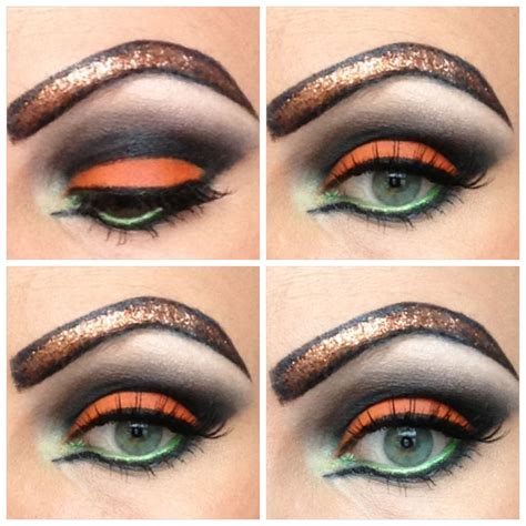 Pumpkin Inspired Halloween Makeup Would Be Very Pretty Without The