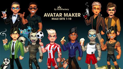 Artstation Full Body Male Avatar Creator Sets 1 10 By Sos Factory
